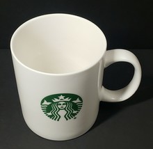 White 2016 Starbucks 12 oz. Coffee Mug Cup with Green Mermaid Siren Logo - £11.93 GBP