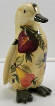 I) Ceramic Duck Mallard Figurine Colorful Fruit Decor 8&quot; Tall - $14.84