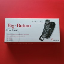 Radio Shack Phone Big-Button Trim-Fone ET-3222 / 43-3224 Black Open Box - $258.02 MXN