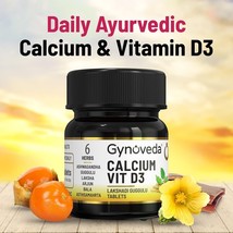 Gynoveda Calcium Vitamin D3 Supplement For Strong Bones Joint Support 60... - £15.74 GBP