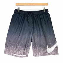 Nike Swim Trunks Men&#39;s L 30 Gray Black Lined Board Shorts Beachwear Summer - £18.20 GBP
