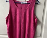 Nordstrom Town Square Tank Top Womens Size Xtra Large Hot Pink Knit  Bar... - $12.99