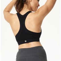 Sweaty Betty NWT Stamina Workout Sports Bra Racerback Black Pullover Size XS - £14.47 GBP