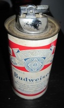 Vintage Novelty Fortune Budweiser Beer Can Table Top Petrol Lighter - £48.71 GBP