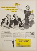 1947 Print Ad Western Union Telegram Money Orders Uncle Jim&#39;s Birthday - £11.31 GBP