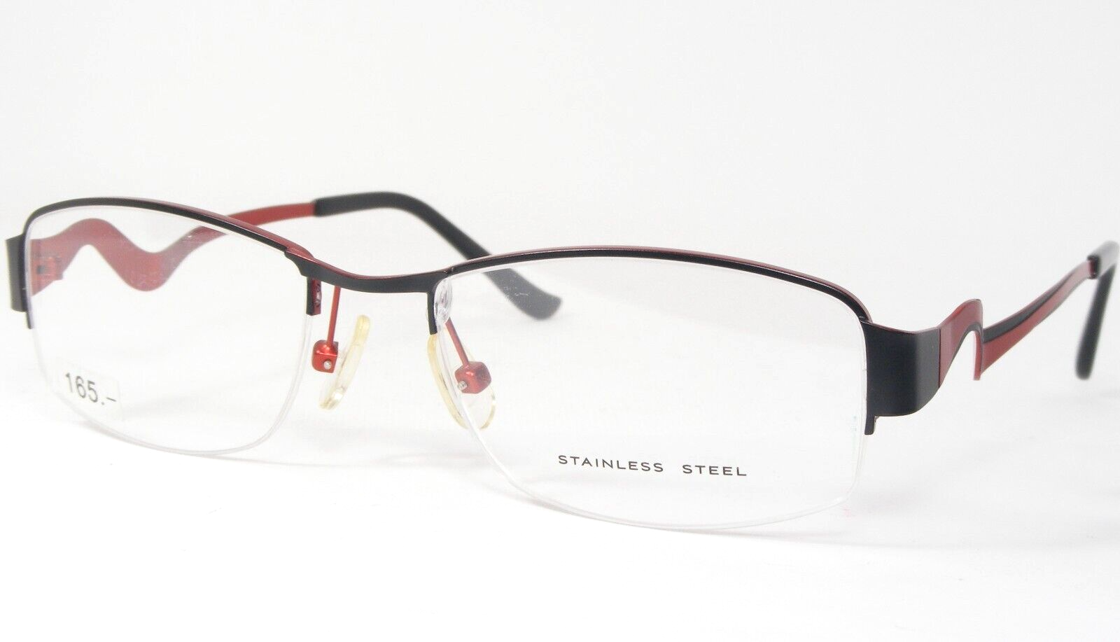 OU 33.432.01 Schwarz / Candy Rot Einzigartig Selten Brille 51-18-135mm G... - $95.85