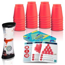 Stacking Cups Game With 18 Fun Challenges And Water Timer, 24 Stacking Cups, Stu - £30.40 GBP
