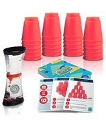 Stacking Cups Game With 18 Fun Challenges And Water Timer, 24 Stacking C... - £30.22 GBP