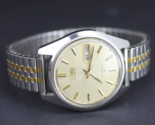 Vintage Seiko Automatic 17 Jewel watch 7009-827LR linen face WORKS &amp; NICE! - £120.28 GBP