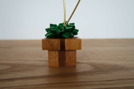 Cute vintage wooden Christmas present holiday ornament - £9.65 GBP