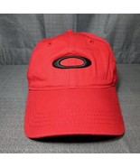 OAKLEY Embroidered Logo, Red Tincan Adjustable Strap Back Hat Cap - £14.12 GBP