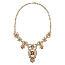 Avon Paradise Cove Statement Necklace (Turquoise & Browns ) "Rare" ~ New Sealed - $23.19