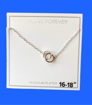 Sterling forever interlocking circle necklace In Silver New with tags MSRP $68 - £35.59 GBP