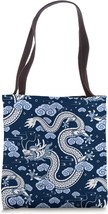 Year of the Dragon Blue and White Dragon Tote Bag - £30.80 GBP