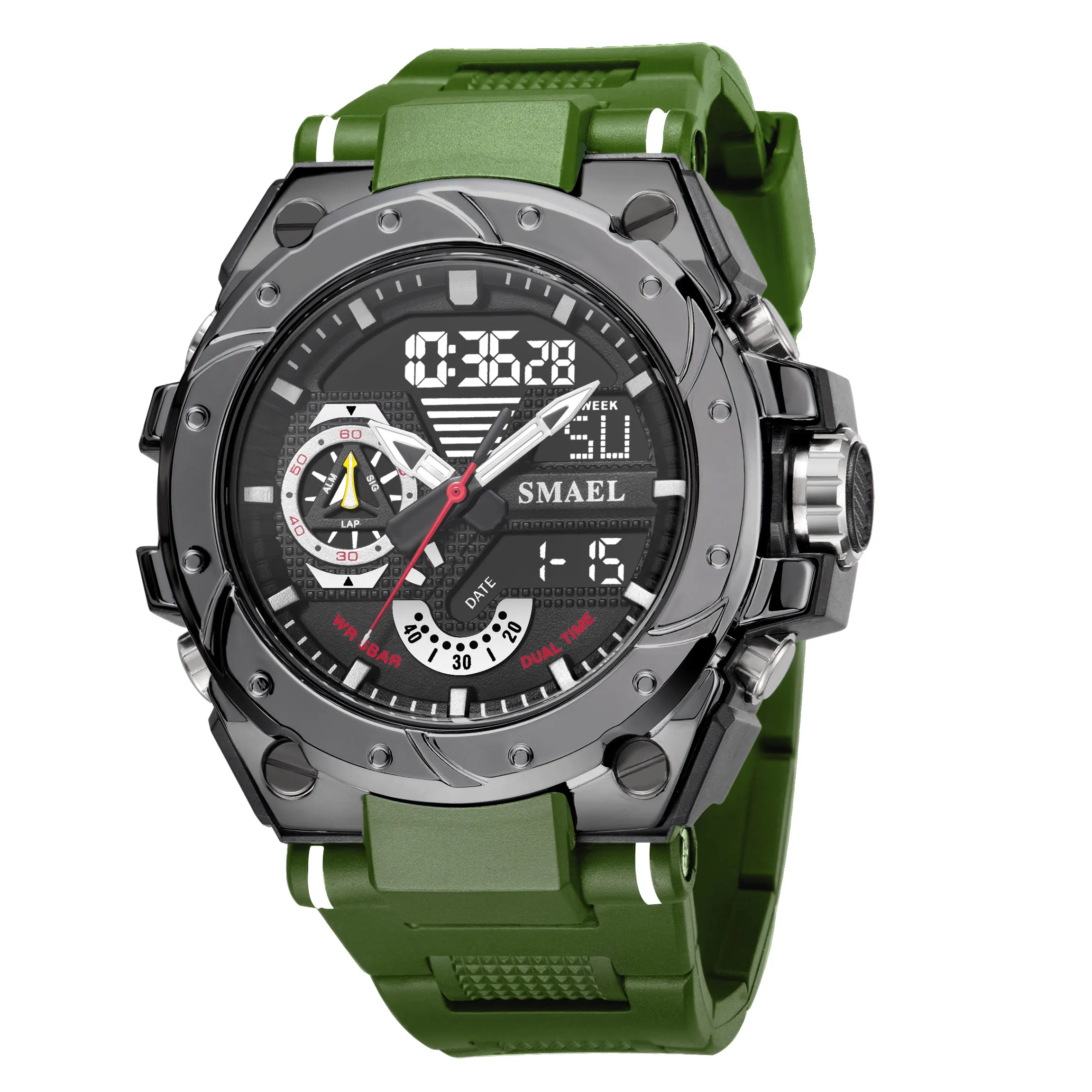 Quartz Watch For Men Wristwatches Watcholorful Red Bracelet 50M Waterpro... - $29.86