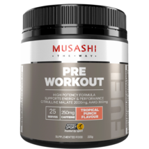 MUSASHI PRE WORKOUT 225g – Tropical Punch - £82.40 GBP