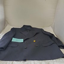 Hickey Freeman Sartorial Navy Blue Striped Blazer Suit Jacket Sport Coat 42S - £23.30 GBP