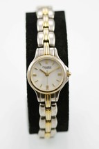 Caravelle Bulova Women Watch Stainless Silver Gold Water Re Battery White Quartz - $23.60