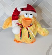 Dan Dee Christmas Chicken Chick Striped Santa Hat Sings And Dances - £19.42 GBP