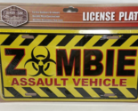 Zombie Assault Vehicle Novelty Metal License Plate Tag nip - £8.90 GBP