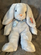 1999 Ty Beanie Buddy - Flippity the Baby Blue Bunny - 14&quot; Retired Plush ... - £11.96 GBP