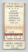 Jerry Garcia Konzert Ticket Stumpf März 11 1978 Pawtucket Rhode Island - £90.11 GBP