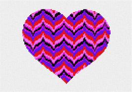 Pepita Needlepoint Canvas: Heart Bargello, 10&quot; x 7&quot; - £39.96 GBP+