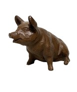 Red Mill Mfg Handcrafted Pig Figurine 5” Resin &amp; Crushed Pecan Shell USA... - $349.80 MXN