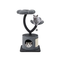 Cute Cat Tree for Indoor Cats with Supporting Frame(D0102HRMPRT.) - £109.89 GBP