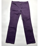 UNIQLO Straight Leg Denim Jeans Women&#39;s 29 x 32 Purple Mid Rise 5-Pocket - £13.96 GBP