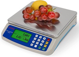 Rujixu 30Kg Electronic Kitchen Scale Stainless Steel Digital Food Scale Counting - £34.05 GBP