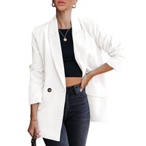 Women Casual Long Sleeve Lapel Oversized Work Blazer Boyfriend Jacket Brilliant  - £63.99 GBP