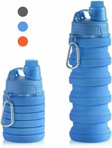 Collapsible Water Bottle - Silicone Portable Water Bottle, Leak Proof - £13.18 GBP