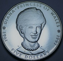 Marshall Islands $5.00, 1997 Gem Proof~Princess Diana~Free Shipping - $23.12