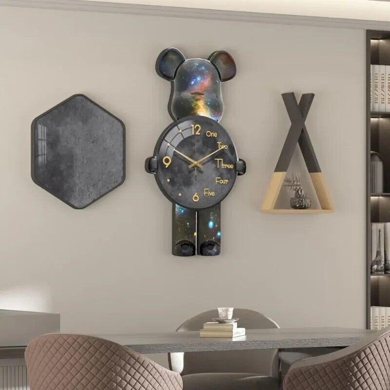 40x21cm Bearbrick Wall Clocks Creative Bear Wall Clock Fashion Bearbrick - $32.50