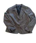 Talbots Womens Charcoal Gray Wool Blend Blazer Size 16 With Button Closure - $35.66 CAD