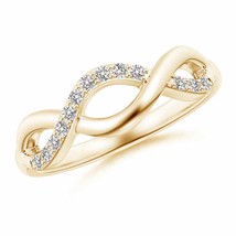 ANGARA Natural Diamond Criss-Cross Infinity Ring in 14K Gold (IJI1I2, 0.14 Ctw) - £284.78 GBP
