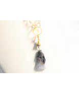 Agate Slice Double chain Pendant, 30 inch adjustable - $30.00