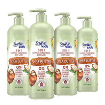 Kids Naturals 3In1 Shampoo Conditioner Body Wash with Shea Butter 4 Pack Kids 3  - £25.76 GBP