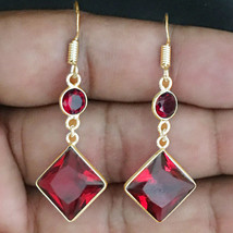 925 Sterling Silver  Ruby Silver/ Gold / Rose Plated Earrings Beautiful Gift - £18.67 GBP+