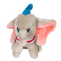 Disney World VTG Dumbo Plush 9&quot; Gray Elephant Hat Disneyland Park Stuffe... - £7.38 GBP