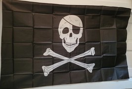 3X5  Pirate Eye Patch Skull Crossbones Flag (2 Grommet) - $4.50
