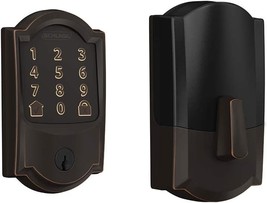 Schlage Encode Smart Wi-Fi Deadbolt With Camelot Trim In Aged Bronze - £229.35 GBP