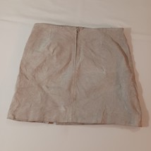 BlankNYC Blank NYC Women's Tan Leather Lined Retro Look Skirt Size 31 image 2