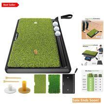 Heavy Duty Indoor Outdoor Golf Practice Mat with Dual Turf and Non-Slip ... - $61.33