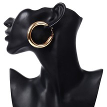 Ingemark Exaggerated Simple Big Round Circle Hoop Earrings for Women Girls Geome - £6.63 GBP