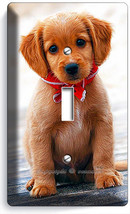 Cute Puppy Dog Beach Red Bandana Single Light Switch Wall Plate Room Home Decor - £8.01 GBP