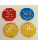 Lot of 4 Free Drink Plastic Tokens - Milwaukee Wisconsin  - £9.90 GBP