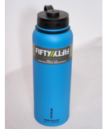 Blue Fifty/Fifty 40oz Double Wall Insulated Stainless Steel Water Bottle... - £36.13 GBP
