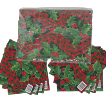 Wilton Court Holly Berries Holiday 60 x 104 Oblong Tablecloth and Napkin... - £59.76 GBP